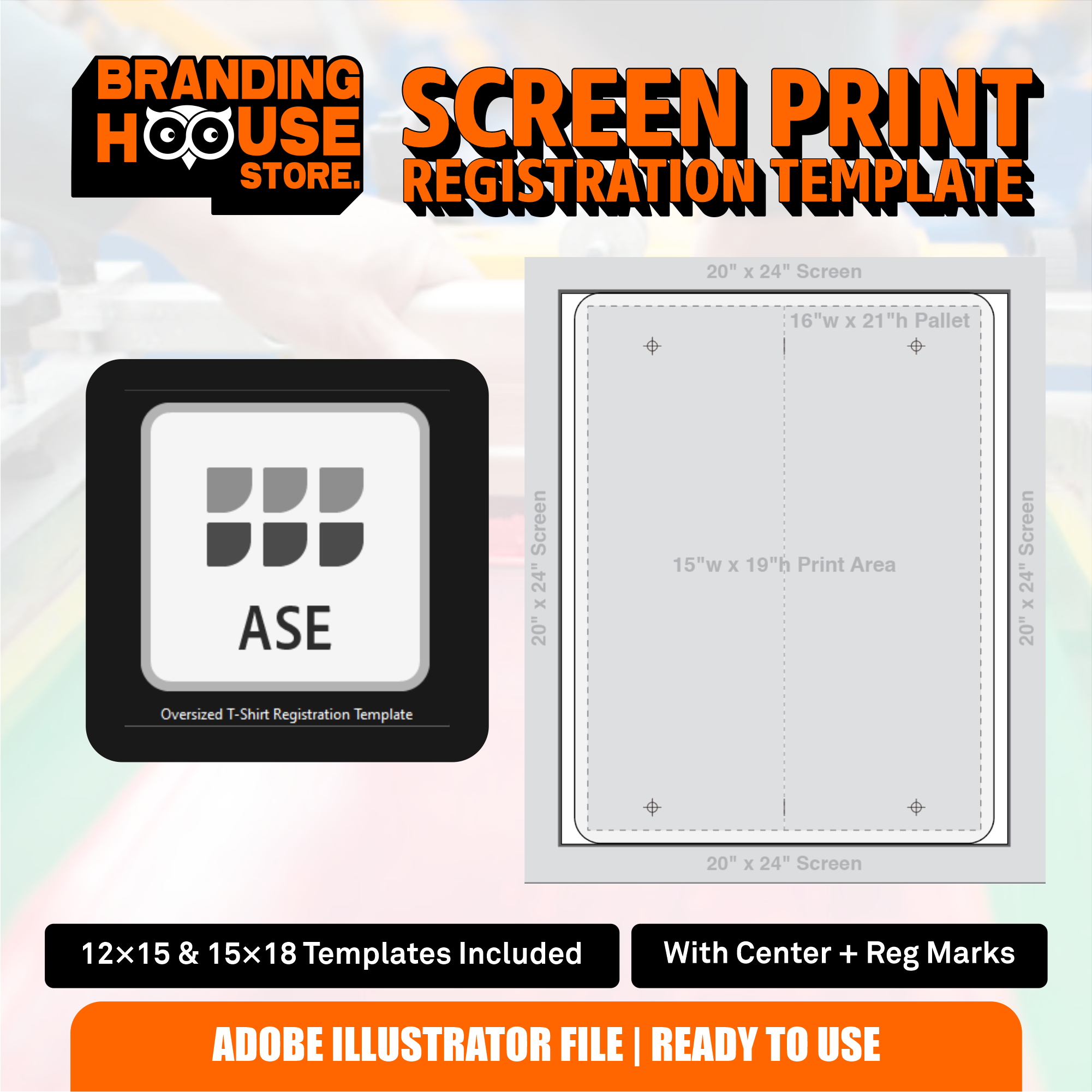 Screen Print Registration Template