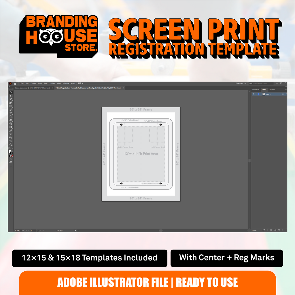 Screen Print Registration Template