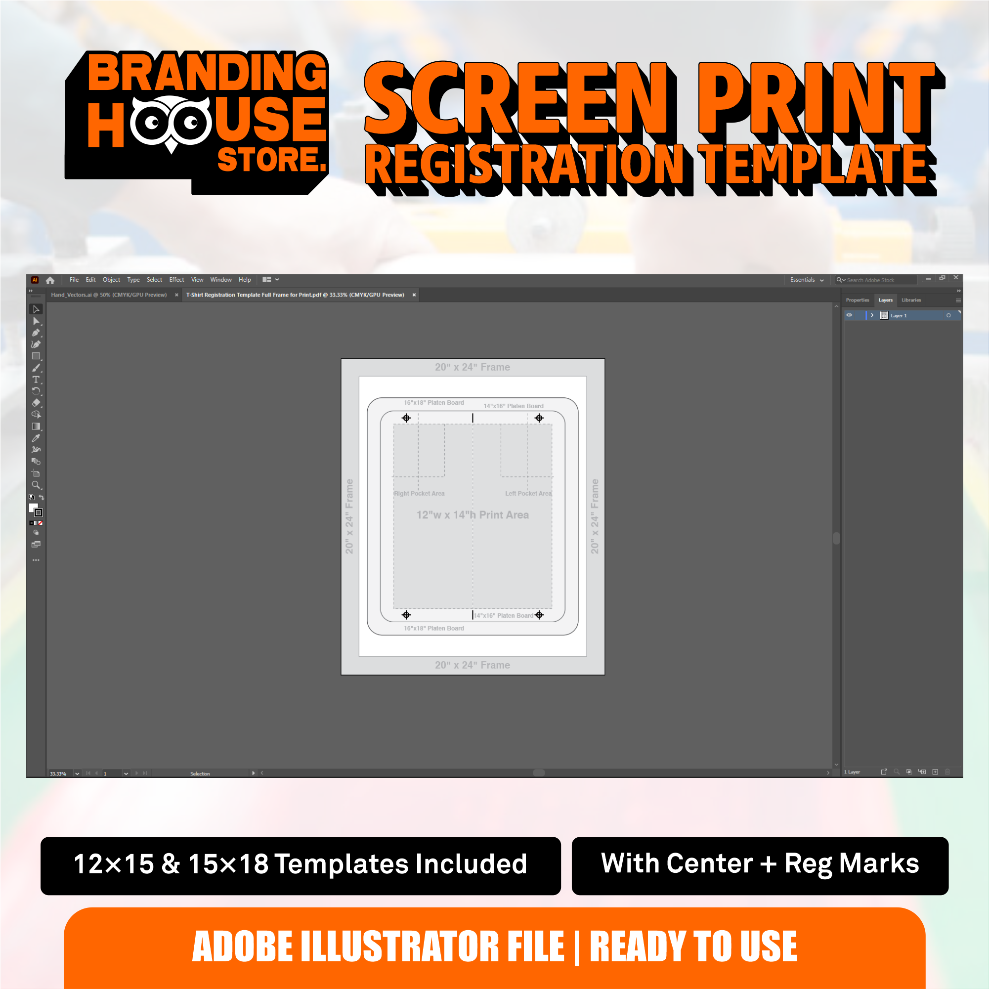 Screen Print Registration Template
