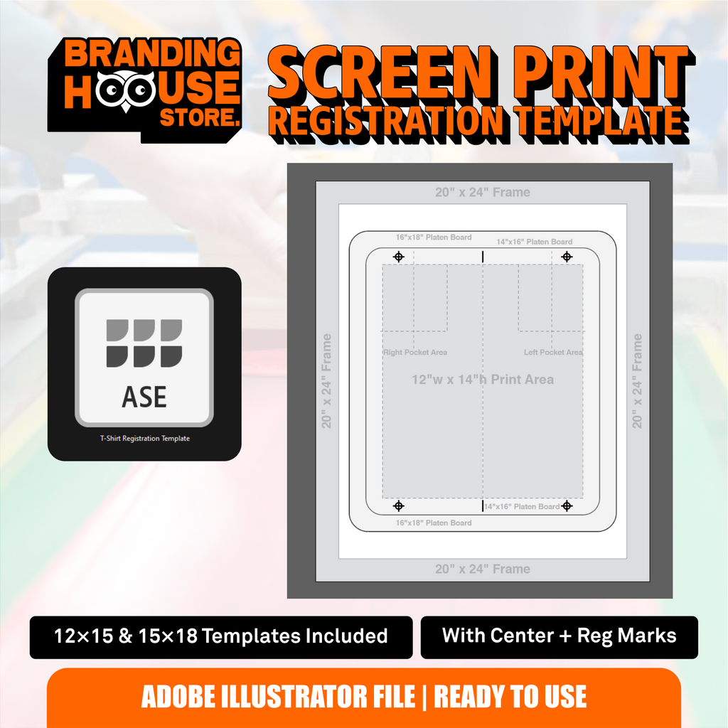 Screen Print Registration Template