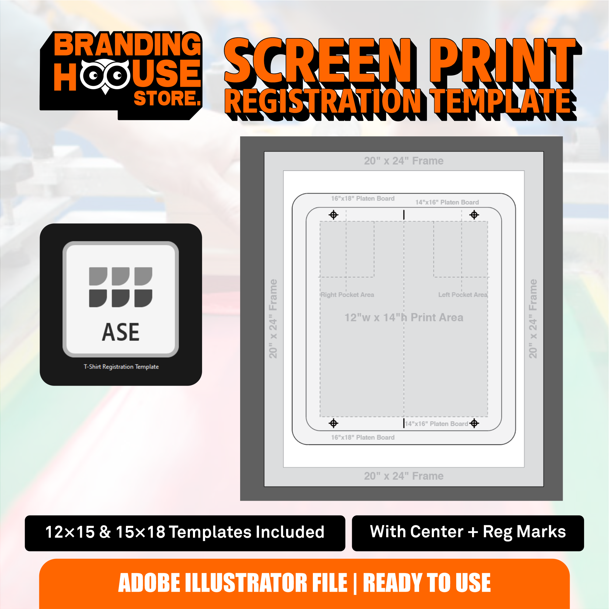 Screen Print Registration Template
