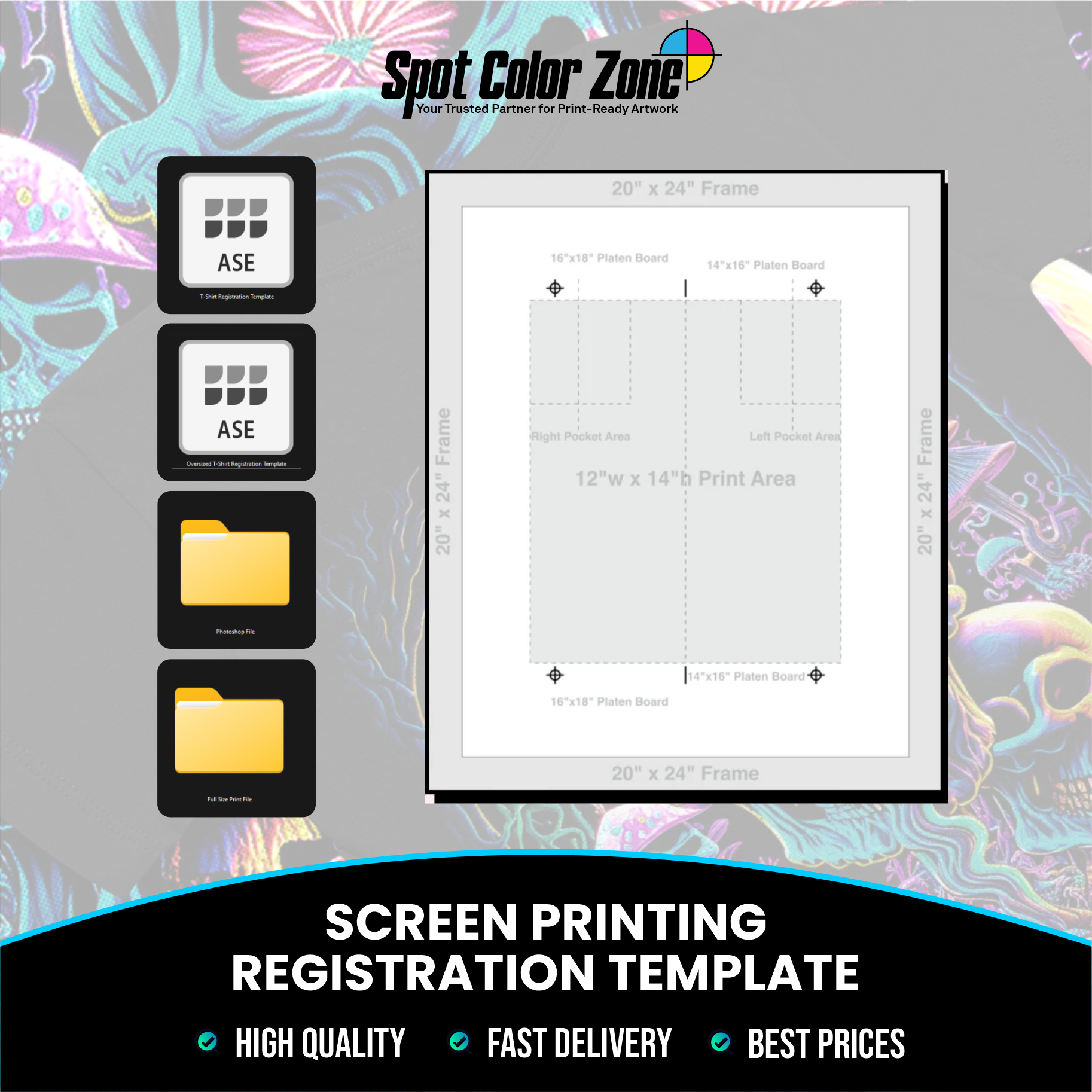 Screen Print Registration Template