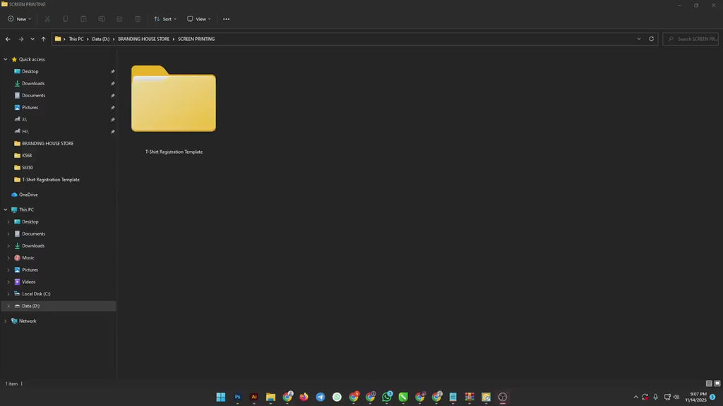 Screen Print Registration Template